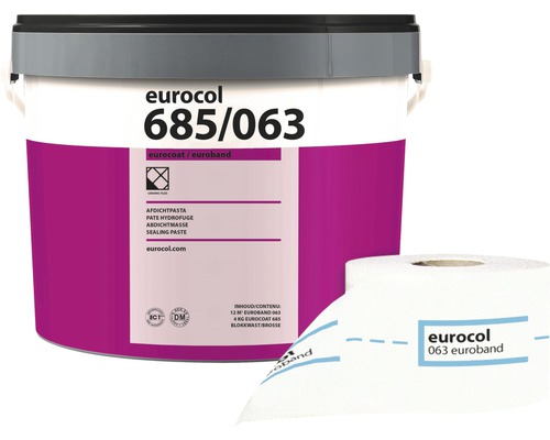 Eurocol 685/063 afdichtingspasta emmer en Euroband afdichtband rol